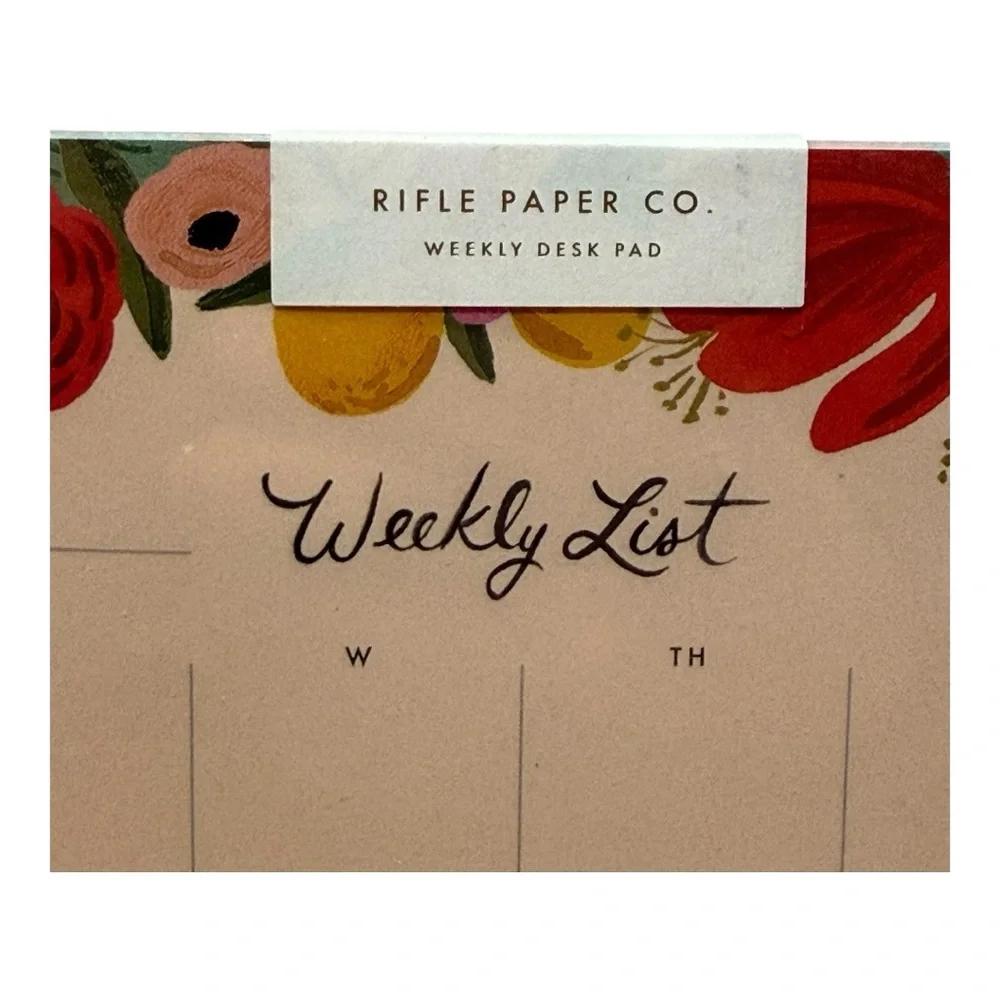 Rifle Paper Co. Weekly Desk Pad – Floral Weekly List Planner – New